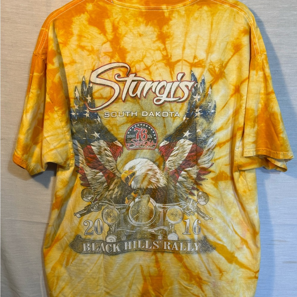 Sturgis Black Hills Rally 2016 Tie Dye Graphic Tee XL - Picture 3 of 5